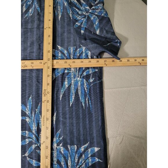 Caribbean Men's Shirt Size XL Casual Short Sleeve Button Up Dark Blue  36 - Picture 9 of 9